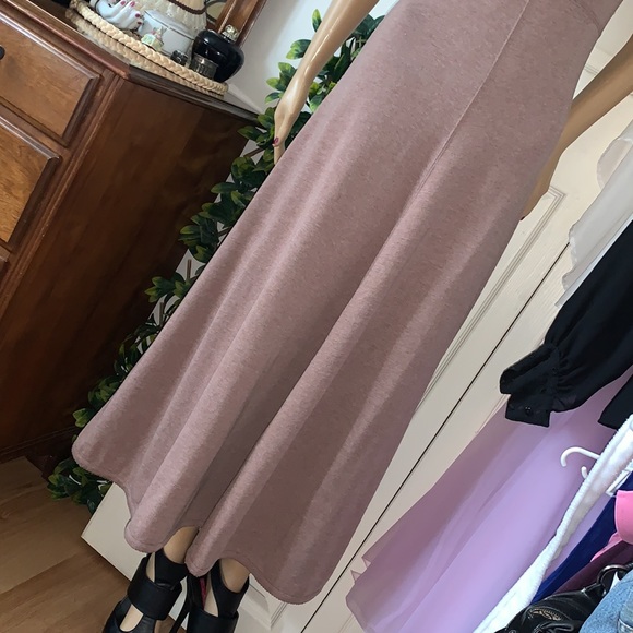 Vtg 80's 90's Jeffrey Rogers cap slv fit flare scoop neck maxi t-shirt dress M - Picture 11 of 16